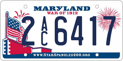 MD license plate 2AC6417