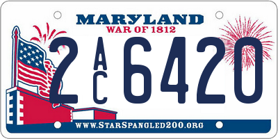 MD license plate 2AC6420
