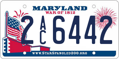 MD license plate 2AC6442
