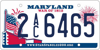 MD license plate 2AC6465