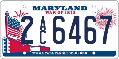 MD license plate 2AC6467
