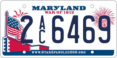 MD license plate 2AC6469