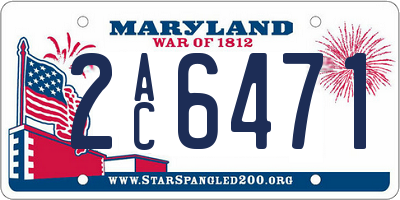 MD license plate 2AC6471