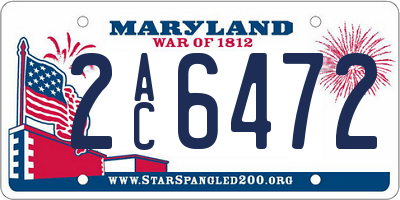 MD license plate 2AC6472