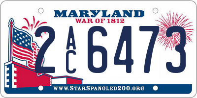 MD license plate 2AC6473