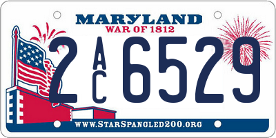 MD license plate 2AC6529