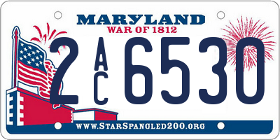 MD license plate 2AC6530