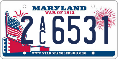 MD license plate 2AC6531