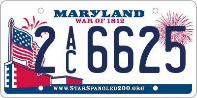 MD license plate 2AC6625