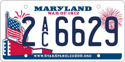MD license plate 2AC6629