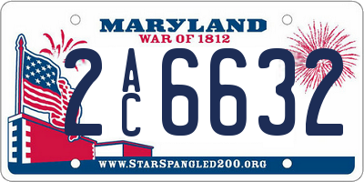 MD license plate 2AC6632
