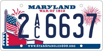 MD license plate 2AC6637