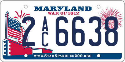 MD license plate 2AC6638