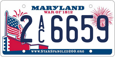 MD license plate 2AC6659