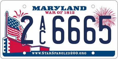 MD license plate 2AC6665