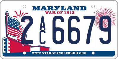 MD license plate 2AC6679