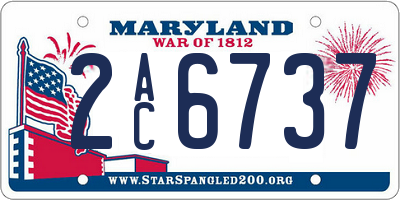MD license plate 2AC6737