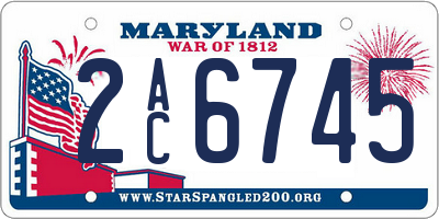 MD license plate 2AC6745