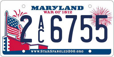 MD license plate 2AC6755