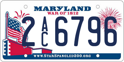 MD license plate 2AC6796