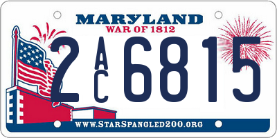 MD license plate 2AC6815