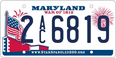 MD license plate 2AC6819