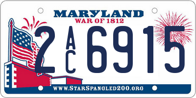 MD license plate 2AC6915