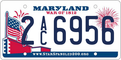 MD license plate 2AC6956