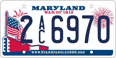 MD license plate 2AC6970
