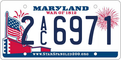 MD license plate 2AC6971