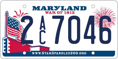 MD license plate 2AC7046