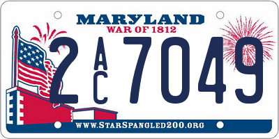 MD license plate 2AC7049