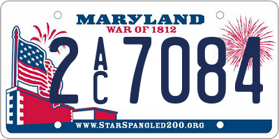 MD license plate 2AC7084