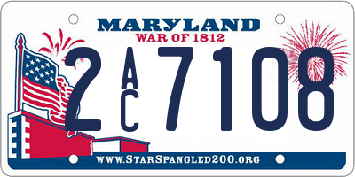 MD license plate 2AC7108