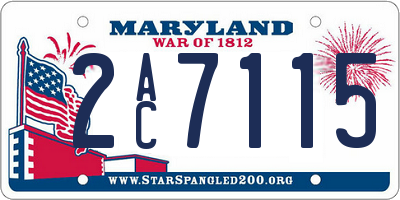 MD license plate 2AC7115