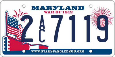 MD license plate 2AC7119