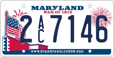 MD license plate 2AC7146
