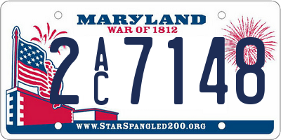 MD license plate 2AC7148