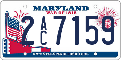 MD license plate 2AC7159