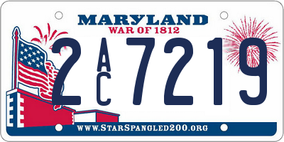 MD license plate 2AC7219