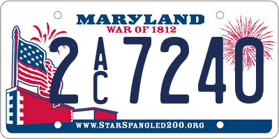 MD license plate 2AC7240