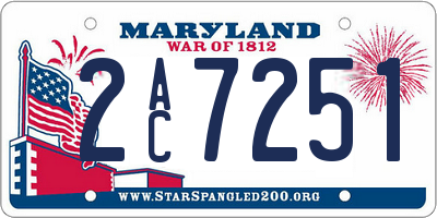 MD license plate 2AC7251