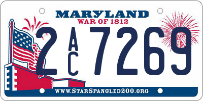 MD license plate 2AC7269