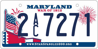 MD license plate 2AC7271