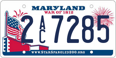 MD license plate 2AC7285