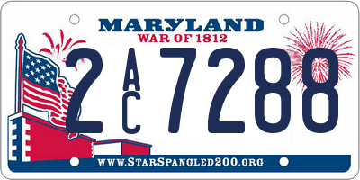 MD license plate 2AC7288
