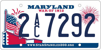 MD license plate 2AC7292