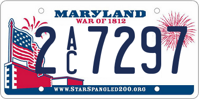 MD license plate 2AC7297