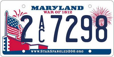 MD license plate 2AC7298
