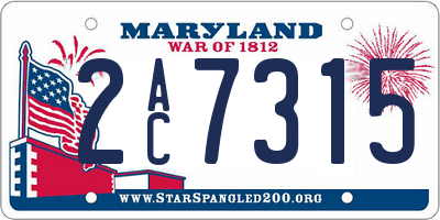 MD license plate 2AC7315